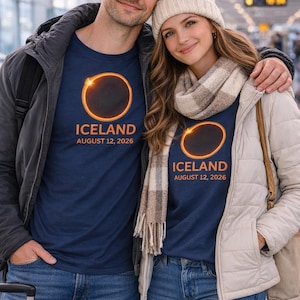 Iceland Eclipse Tee August 12 2026 Travel Shirt | Celestial Solar Event | Vacation Outfit