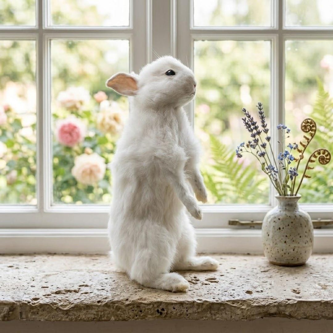 White Rabbit Torso White Rabbit Specimen | Full Body Preserved Hare | Whimsical Oddities ...