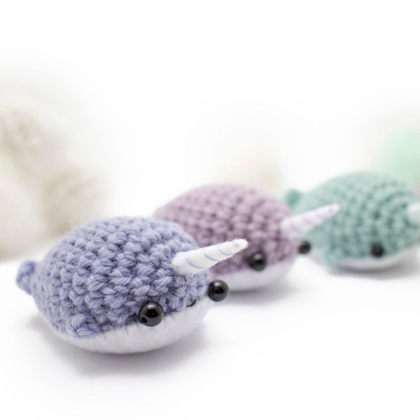 crochet narwhal pattern - amigurumi toy pattern