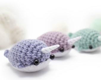 crochet narwhal pattern - amigurumi toy pattern