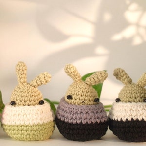 Crochet bunny succulent plant - amigurumi cactus crochet potted plant plush