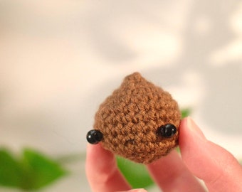 Crochet poop plush - cute mini poop amigurumi toy or keychain