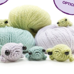 Mini frog crochet pattern - no-sew amigurumi pattern