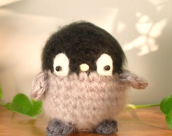 Jumbo baby penguin amigurumi - crochet plush toy
