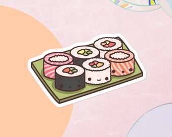 Kawaii Sushi sticker - kiss-cut vinyl cute food sticker