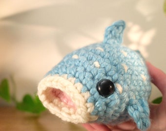 Jumbo whale shark plush toy - crochet amigurumi animal