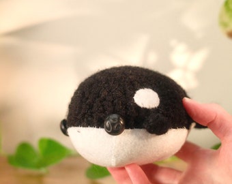 Orca whale amigurumi - crochet plush toy killer whale