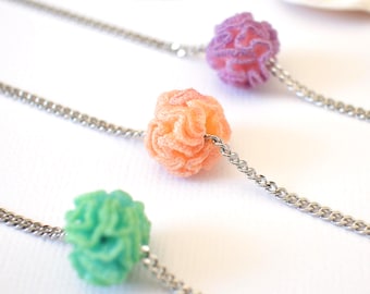 Crochet coral necklace pattern - micro crochet jewelry pattern for miniature coral