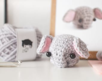 Crochet kit - amigurumi elephant diy craft kit