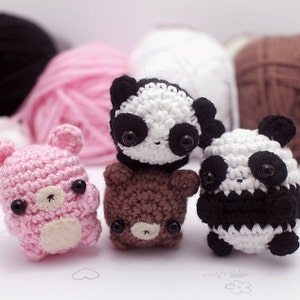 crochet panda pattern - kawaii amigurumi pattern image 1