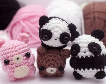 crochet panda pattern - kawaii amigurumi pattern