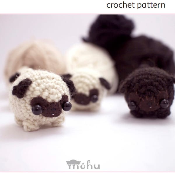 amigurumi pug crochet pattern - amigurumi dog pattern