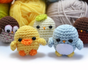 little birds pattern set - crochet amigurumi pattern
