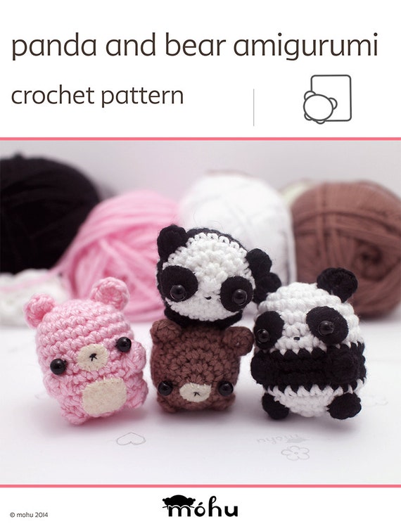crochet panda pattern - kawaii amigurumi pattern
