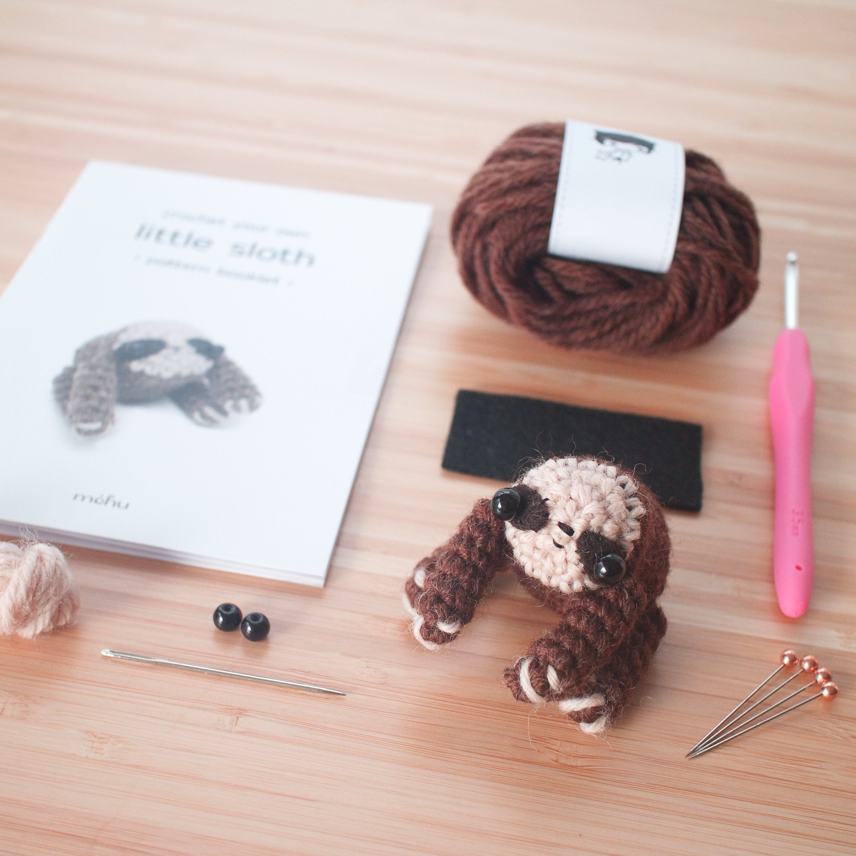 Sloth Crochet Kit for Beginners with Yarns Crochet Hooks Crochet Kit Adults  Gift