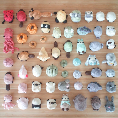 Midi amigurumi mystery box with surprise stuffed toy inside