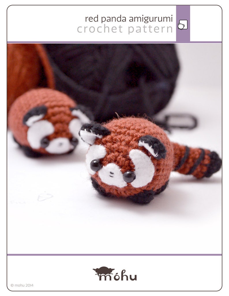 red panda pattern cute amigurumi crochet pattern image 1