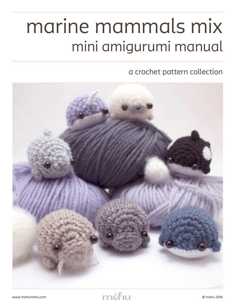 Padrão de amigurumi - padrão de crochê de criaturas marinhas (e-book) imagem 1