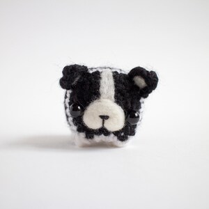 Boston terrier amigurumi toy - cute crochet dog plush