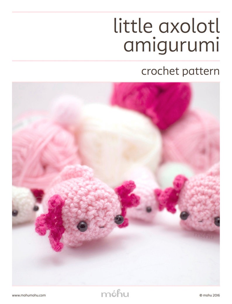 crochet axolotl pattern amigurumi animal pattern image 1
