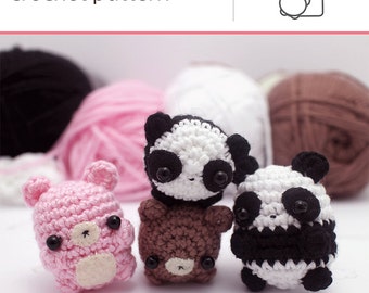 crochet panda pattern - kawaii amigurumi pattern