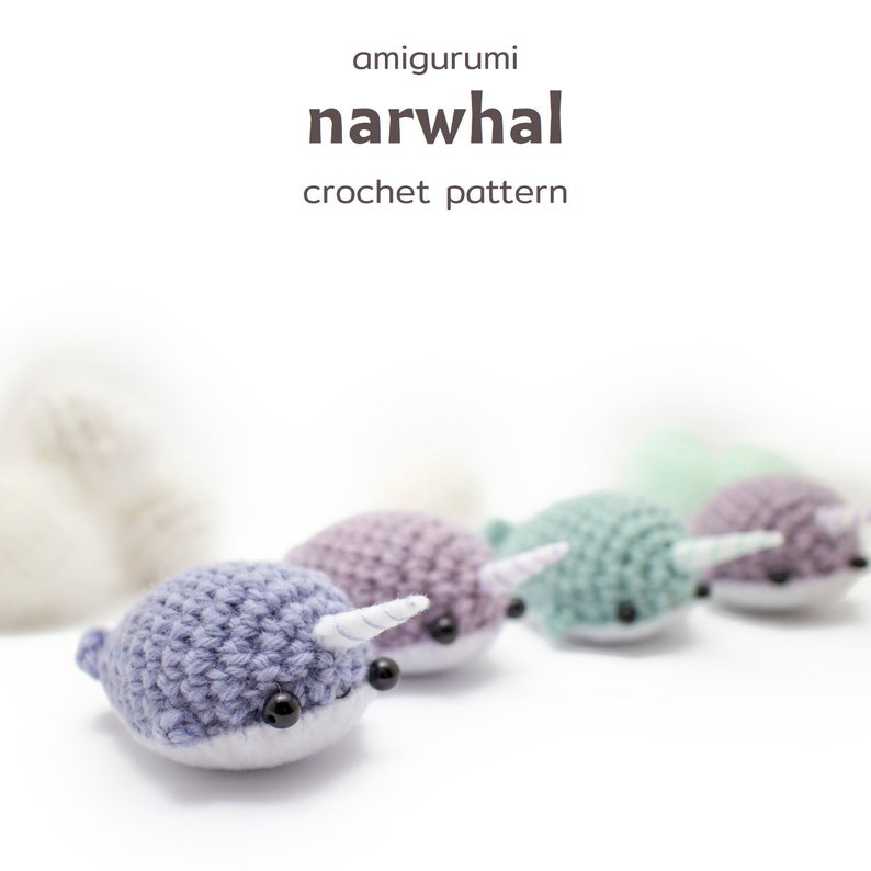 crochet narwhal pattern - amigurumi toy pattern image 1