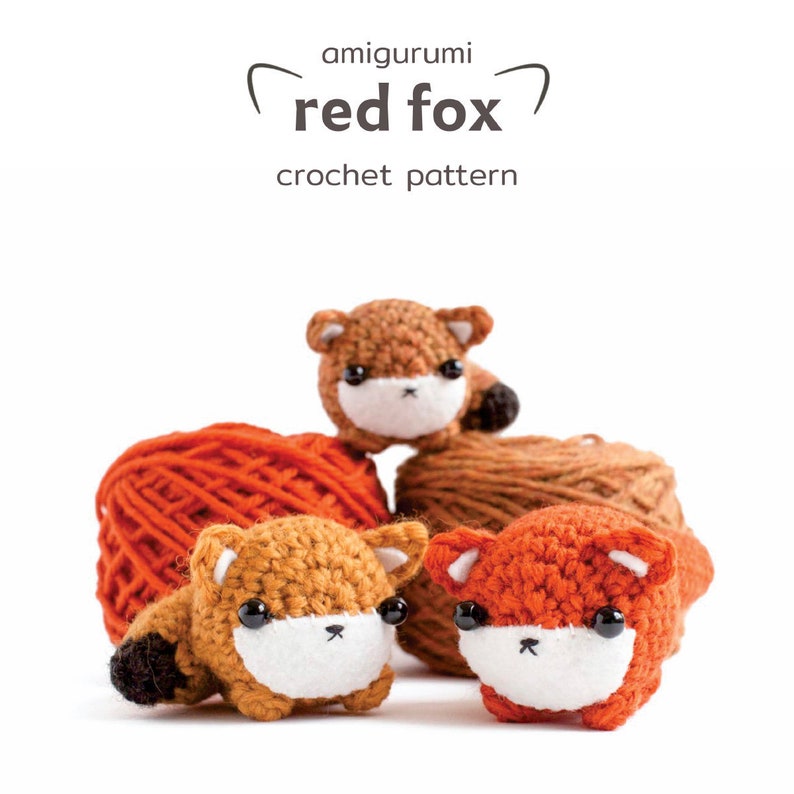 crochet fox pattern amigurumi animal downloadable pdf crochet pattern image 1