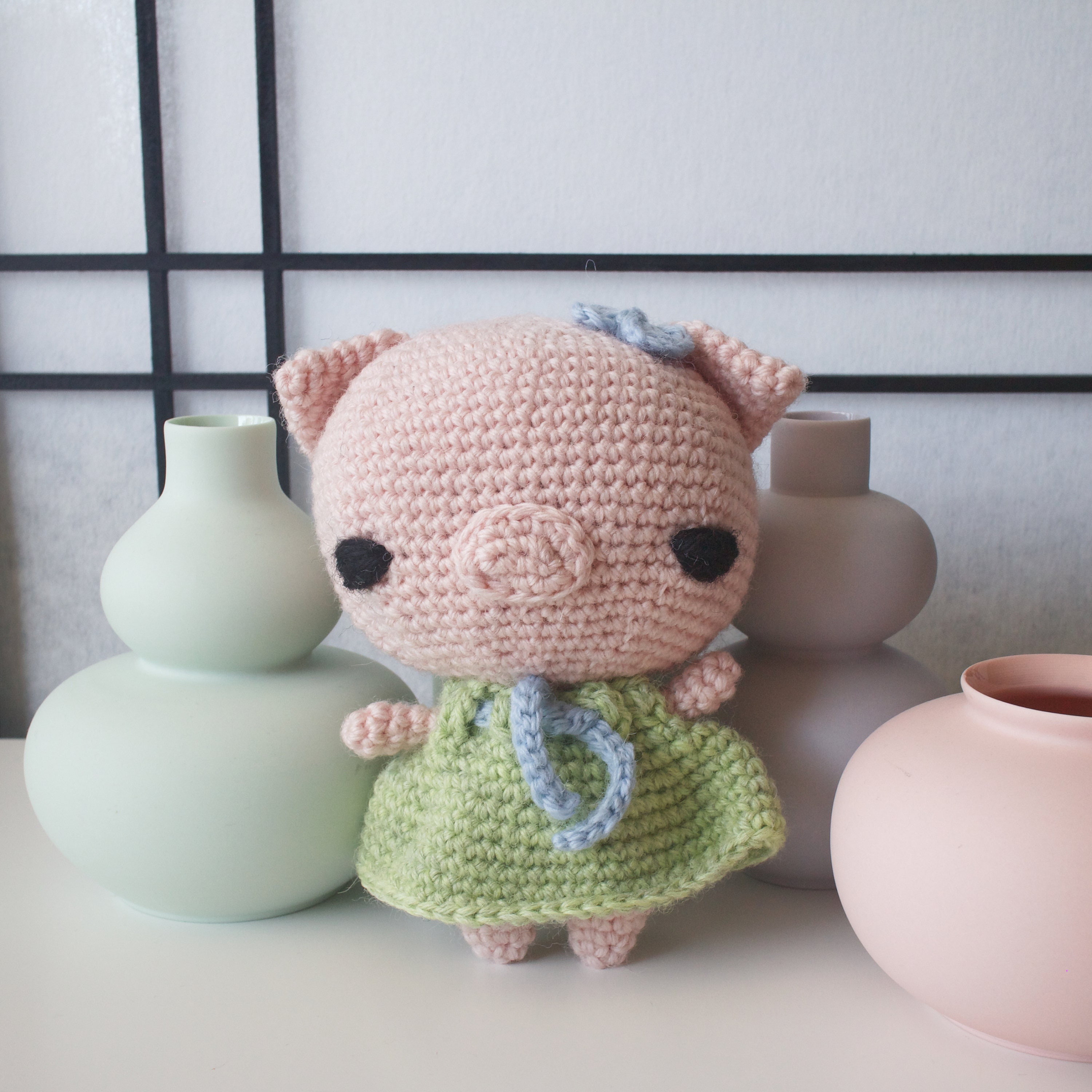 Piggy Crochet Kit. Crochet Kit. Crochet Materials. Crochet Pattern.  Amigurumi Crochet. Amigurumi Crochet Pattern. Amigurumi Doll. 