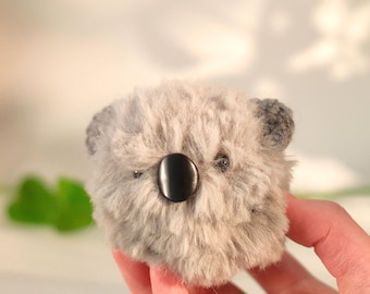 Fluffy koala plush toy- crochet amigurumi animal