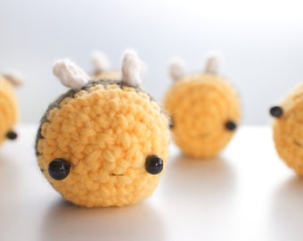 Jumbo bee amigurumi plush - kawaii bee crochet stress buddy