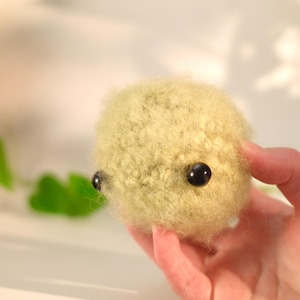Marimo moss ball plush - crochet moss ball amigurumi