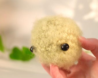 Marimo moss ball plush - crochet moss ball amigurumi
