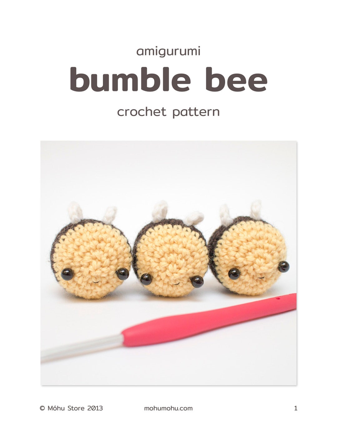 Mini Bee Crochet Pattern - Easy Amigurumi Bumblebee Pattern - Etsy