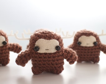 crochet yeti monster plush toy - amigurumi monster doll