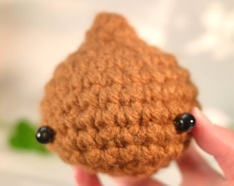 Jumbo poop plush - cute crochet poop amigurumi toy