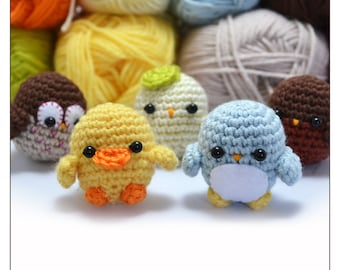 little birds pattern set - crochet amigurumi pattern