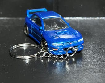 Various Subaru Impreza WRX GC8 22B Keychain Diecast Car 1:64 Scale Key Ring WRC Rally | Mini Gift