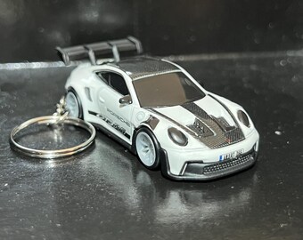 Various Hot Wheels Porsche Keychain Diecast Cars 1:64 Treasure Hunt TH 911 GT3 RS Key Ring