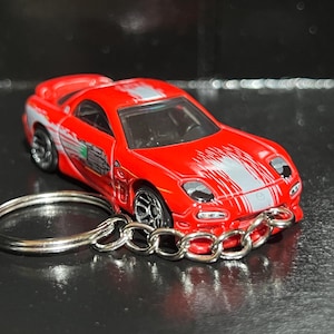 Various Mazda RX7 FD Keychain Diecast Car 1:64 Scale Key Ring | Mini Gift