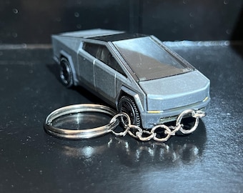 Various EV/Tesla Keychain Diecast Cars 1:64 Scale Key Ring Model S 3 X Y Cyber Truck Quad | Mini Gift