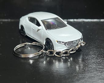 Mazda 3/323 Hatchback Keychain Diecast Car 1:64 Scale Key Ring | Mini Gift
