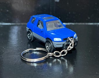 Toyota Rav 4 SXA10 Keychain Diecast Car 1:64 Scale Key Ring | Mini Gift