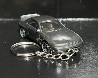 Various Nissan Skyline R32 GTR Keychain Diecast Car 1:64 Scale Key Ring Celfiro Super Silhouette Godzilla | Mini Gift
