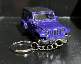 Llavero Jeep Wrangler Rubicon en miniatura, modelo en fundición a presión, 1:64, Cherokee SRT Trackhawk, Wagoneer, Wrangler Gladiator Rubicon.