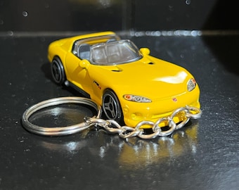 Varios llaveros Dodge de coches de metal fundido a escala 1:64, llavero Viper / Mini regalo
