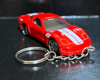 Llavero Chevrolet Corvette de varios modelos en fundición a escala 1:64, llavero Z06 ZR1 Stingray/mini regalo