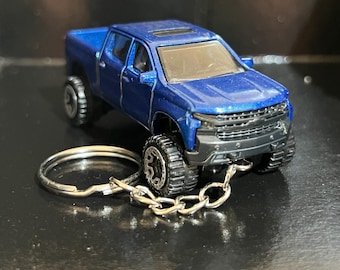 Llavero de Chevrolet Silverado, varios modelos de coches fundidos a presión, escala 1:64, llavero C10, El Camino, Syclone, Opel Luv/Mini regalo