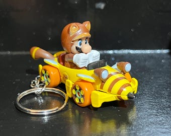 Various Mario Kart Nintendo Characters Keychain Diecast Car 1:64 Scale Key Ring | Mini Gift