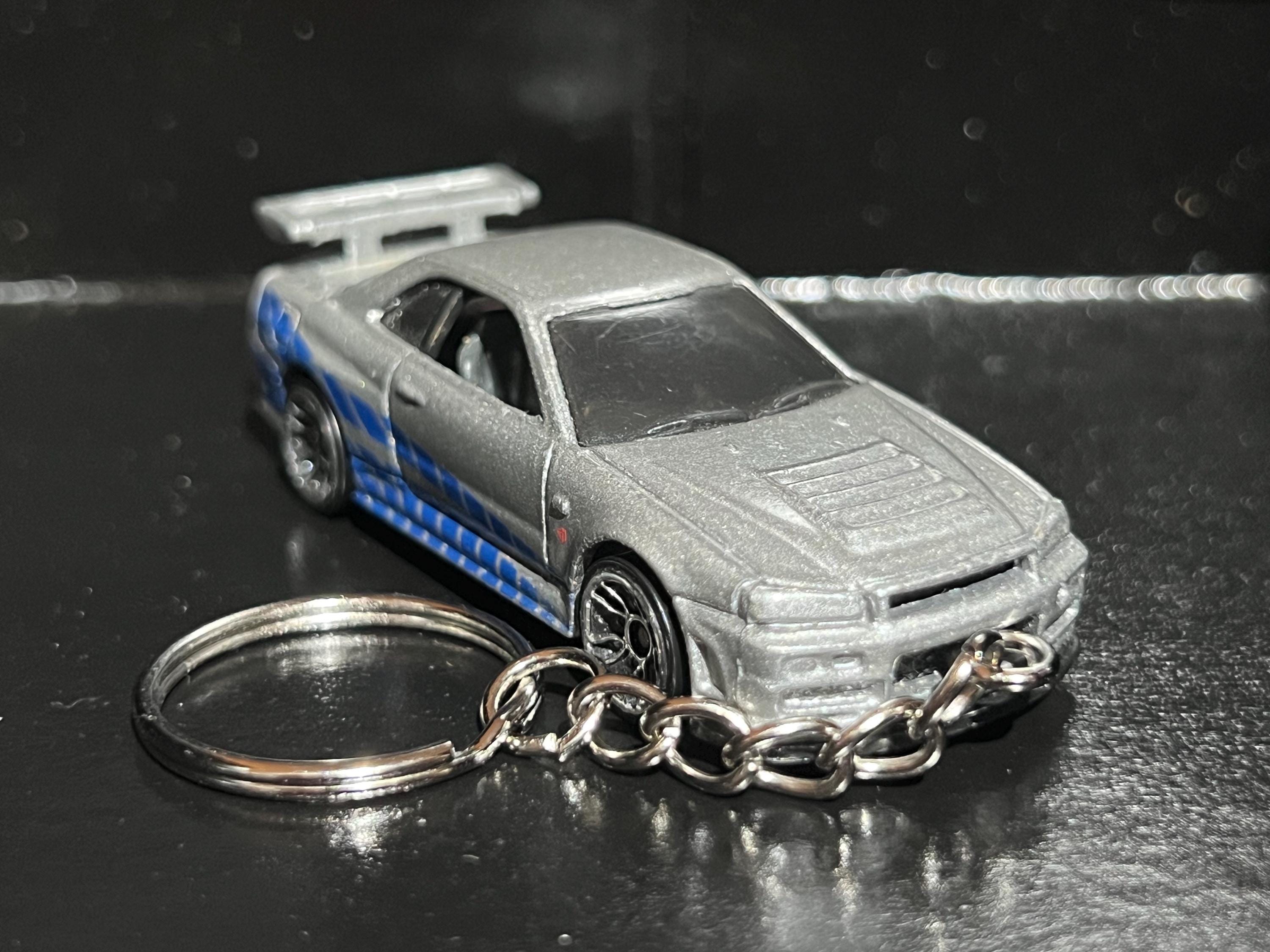 Various Nissan Skyline R34 GTR Keychain Diecast Car 1:64 Scale Key Ring ...