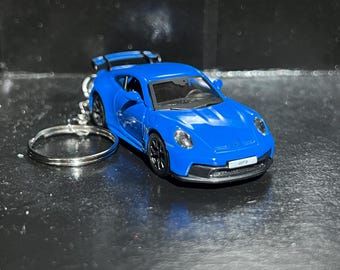 Various Hot Wheels Porsche Keychain Diecast Cars 1:64 Treasure Hunt TH 911 GT3 RS Key Ring